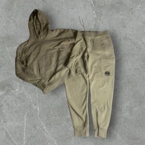 C.P Company Tracksuit Mens XS‎ Tan Hoodie Pants Pullover Tech Opium Activewear